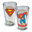 Superman Insigina Hero DC Comics Pint Glass 2-Pack